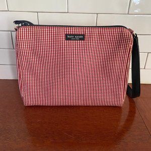 Kate Spade Red and White Checked Handbag
